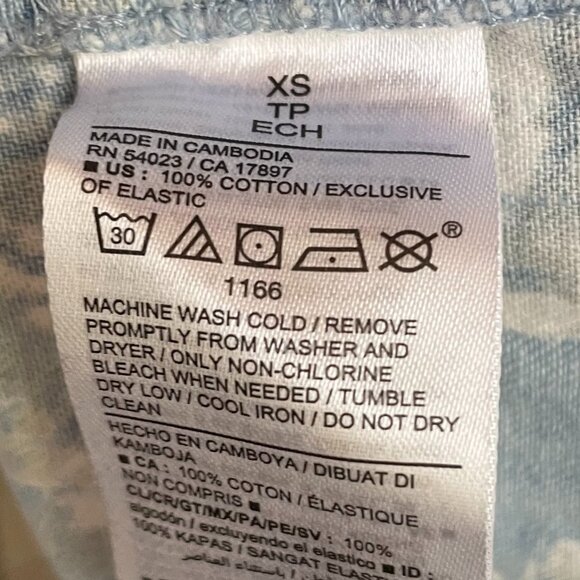 Old Navy | Blue Floral Flutter-Sleeve Floral Tiered Smocked Midi Swing Dress XS - Picture 8 of 8